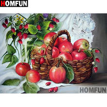 HOMFUN Diamond Painting Cross Stitch "Apple landscape" Full Square Round Diy 5d Diamond Embroidery Picture Rhinestone Art A27727 2024 - buy cheap