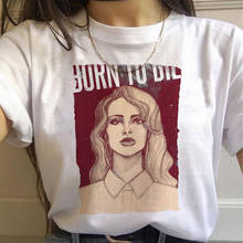 Lana Del Rey Ulzzang T-shirt senhoras divertido impressão Coreano T-shirt do fã 90s gráfico T-shirt do estilo Harajuku T-shirt das mulheres 2024 - compre barato