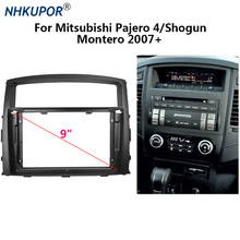 Tablero de Radio de coche 2 Din Fascia para Mitsubishi Pajero 4/Shogun/Montero 2007 + Kit de tablero de placa frontal de bisel de montaje de Panel ESTÉREO 2024 - compra barato