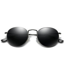 Retro clássico do vintage pequeno redondo polarizado óculos de sol marca designer óculos de sol feminino armação de metal preto lente uv400 2024 - compre barato