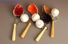 3pcs/set Simulated Baseball Mini Keychain Multicolor Sports Souvenir Pendant Baseball Handbags Car Keyring Toys 2024 - buy cheap