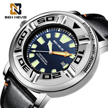 Relogio Masculino BEN NEVIS 2021 New Mens Watches Top Brand Casual Leather Waterproof Date Quartz Watch Man Clock Box BN3019G 2024 - buy cheap