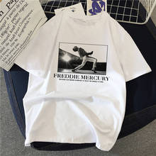 Freddie Mercury Queen Band T Shirts Women 90's Graphic Rock Top Tees Female Harajuku Vintage T-shirt Fashion Streetwear Tshirt 2024 - купить недорого