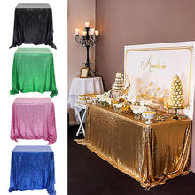 Rectangular Glitter Sequin Table Cloth Multi-Color Table Cover Embroidered Tablecloth For Wedding Event Party Home Decoration 2024 - buy cheap