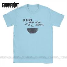 Pho Nom Nom Menal T Shirt Men's 100% Cotton T-Shirts Vietnamese Soup Noodles Food Love Viet Punny Noodle Tees Short Sleeve 2024 - buy cheap