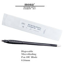 Pluma de microblading desechable, 0,16mm, 18U, herramientas manuales de maquillaje permanente para cejas, suministros de microblading, 10 Uds. 2024 - compra barato