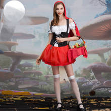 Disfraz Sexy de Caperucita roja para mujer, disfraz de Anime para adultos, juego de fantasía, uniformes para fiesta de Halloween, vestido de lujo 2024 - compra barato