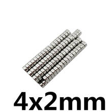 50/100/200pcs 4x2 mm Rare Earth Magnets Diameter 4x2mm Small Round Magnets 4mm*2mm Permanent Neodymium Magnets 4*2 mm 2024 - buy cheap