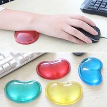 Creative Silicone Heart-shaped Computer Mouse Wrist Pad Transparent Crystal Hand Pillow 3D Wrist Rests Support Cushion 2024 - buy cheap