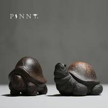 Пурпурная глина PINNY, милая черепаха, китайский чай кунг-фу, аксессуары для чая, украшения для чайной церемонии, маленькие украшения