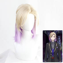 Twisted-Wonderland Vil Schoenheit púrpura de Flaxen, cabello sintético resistente al calor, fiesta de Carnaval y Halloween, peluca gratis 2024 - compra barato