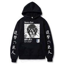 Anime Attack on Titan Hoodie Pullovers Mikasa Ackerman Eren Long Sleeves Sweatshirts Harajuku Spring Autumn Shingeki No Kyojin 2024 - buy cheap