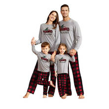 Рождественская семейная Одинаковая одежда, пижамы для взрослых и детей, Рождественская одежда для сна, комплекты пижам, семейная весенне-осенняя одежда для сна 2024 - купить недорого