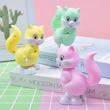 Lovely Squirrel Wind-up Toy Cartoon Jumping Animal Model Figure Birthday Gift Interactive Toys Delicate Craft Cute Kids Toy Gift 2024 - купить недорого
