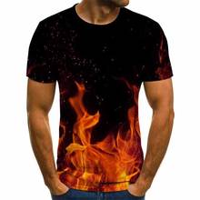 Camiseta con estampado 3d para hombre y mujer, camisa con estampado Popular de fuego, Animal, cerdo y oveja, de verano, novedad de 2021 2024 - compra barato