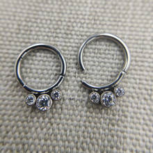 16G Implant Grade Titanium ASTM F136 Clicker Hinged Segment Ring Septum Nose Clip Piercing Helix Tragus Daith Piercing Jewelry 2024 - buy cheap