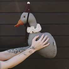 Ins decoração de parede de cisne e pato, ornamentos de cabeça para crianças, boneco de pelúcia em formato de pato e animal nórdico 2024 - compre barato