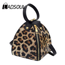 LADSOUL Fashion Leopard Triangle Bag Korean New Style Handbag Trendy Women Shoulder Mini Bag 2024 - buy cheap