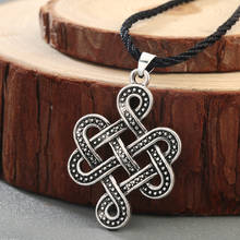 QIAMNI Eternity Irish Knot Infinity Amulet Necklace Pendant Slavic Scandinavian Viking Nordic Talisman Men Jewelry Accessories 2024 - buy cheap