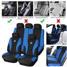 Capas para assento de carro, conjunto completo, frente + traseira, com airbag, universal, suave, respirável e durável para caminhões, suv 2024 - compre barato