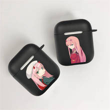 Fundas de Anime DARLING in the FRANXX de Japón para Airpods, funda de auriculares para Airpods Pro, funda de silicona suave negra esmerilada 2024 - compra barato