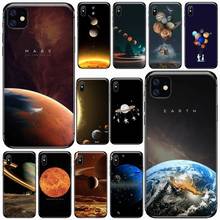 Funda de teléfono con planetas espaciales, para iPhone 11, 12 pro, XS MAX, 8, 7, 6, 6S Plus, X, 5S, SE, 2020, XR mini 2024 - compra barato