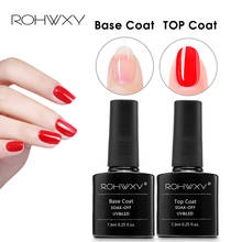 ROHWXY 60 Colors Top Coat Base Poly Gel Polish Soak Off UV LED Nail Gel Polish UV Gel Nail Polish Primer Base Top Coat Nail Tip 2024 - buy cheap