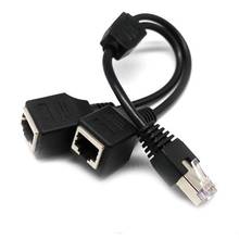 Cable adaptador divisor de red RJ45, 1 macho a 2 puertos hembra, LAN, Ethernet Y adaptador, Cat5, Cat5e, Cat6, Cat7, 1 ud. 2024 - compra barato