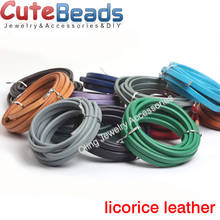 10*6mm 25CM/String Multicolor Real Licorice Leather Cords Supplies wire/cord women Bracelet Bracelets jewelry making DIY 2024 - buy cheap