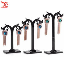 3 Pcs/Set Black Acrylic Earrings Display Stand Necklace Ring Pendant Bracelet Jewelry Organizer Holder Storage Racks 3 size 2024 - buy cheap