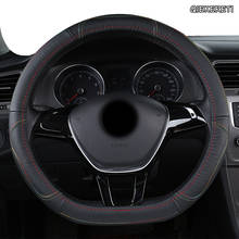 QIEKERETI Leather Car Steering Wheel Cover For Hondas Civics CRV BRV Fit Jazz Accords City Freed Mobilio Stream 2024 - buy cheap