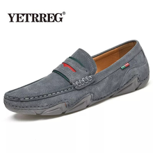 Brand Genuine Leather Men's Shoes Outdoor Suede Loafers Luxury Men's Sneakers Driving Shoes Handmade Breathable Casual Shoes 2024 - buy cheap