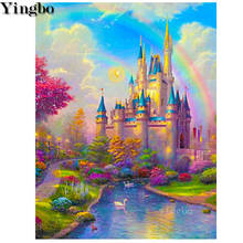 Full Square Round Drill Garden castle 5D DIY Diamond Painting diamond Embroidery mosaic fantasy landscape Cross Stitch kit 2020 2024 - buy cheap