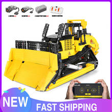 Creative Expert High-tech Rc Engineering Car Big Bulldozer Trucks Moc Bricks Modular Model Building Blocks Toys 2024 - buy cheap