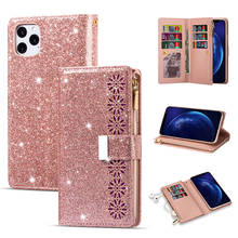 Magnetic Zipper Wallet Case For iPhone SE 2020 11 Pro Max Bling Flip Leather Case for iPhone X Xs Max XR 8 7 6 6S Plus Phone Bag 2024 - buy cheap