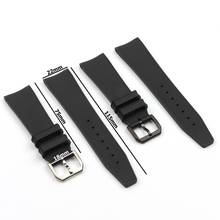 22mm Natural Black Rubber Silicone waterproof Watchband For IWC PILOT PORTUGIESER IW323101 watch strap Pin buckle with logo 2024 - buy cheap