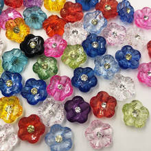 50pcs Mix New! Fancy Plastic button With Rinestone sewing craft appliques Lots PT06 2024 - buy cheap
