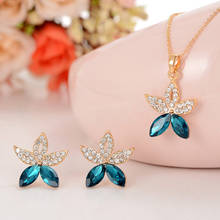 Star Jewelry Sets Stud Earrings Crystal Jewelry Set Rhinestones For Women Pendant Necklace/Earrings/ Sets For Women Wedding Gift 2024 - buy cheap