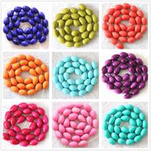 Imitation pearl drop Miccolor Beautiful baking paint glass 5x7mm waterdrop teardrop women charm diy loose beads 15" B12 2024 - buy cheap