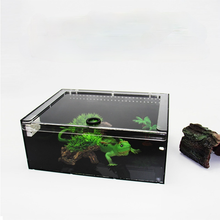 Terrario transparente para reptiles, caja de alimentación de lagarto camaleón, 12x30x23CM, 1 unidad 2024 - compra barato