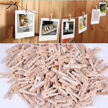 Деревянные прищепки для одежды, 100 шт./лот, качественные мини-прищепки для одежды «сделай сам», деревянные зажимы для белья, инструмент для хранения 2024 - купить недорого