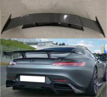 Real Carbon Fiber Car Rear Wing Trunk Lip Spoilers For Mercedes-Benz AMG GT GTS GTR 2015 2016 2017 2018 2019 2024 - buy cheap