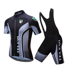 Conjunto de ropa de ciclismo para hombre, Jersey de LICRA y pantalones cortos con pechera, ropa de moda para bicicleta de carretera, traje Retro para hombre, Kit de ropa para bicicleta de montaña 2021 2024 - compra barato