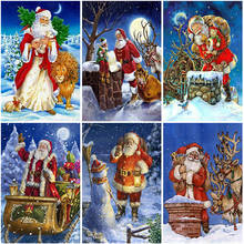 5D Diamond Painting Cartoon Christmas Gift Santa Claus Full Square Round Diamond Embroidery Picture of Rhinestones Home Decor 2024 - buy cheap