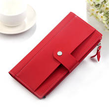 Luxury Brand Women Wallets Long Fashion Hasp Pu Leather Coin Pursrs Female Solid Color Multifunction Clutch Bag Money Clip 2024 - buy cheap