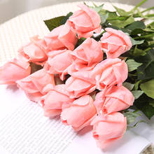 12 flores artificiais de rosas frescas, toque real, flores de rosas, decoração de casa para festa de casamento, presentes de aniversário, atacado 2024 - compre barato