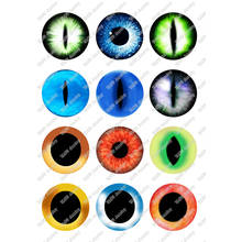 24pcs/lot New Arrival Photo 10/12/14/16/18/20/25mm Glass Cabochon Animal Eyes Image Round Pupil Cabochons for DIY Jewelry T108 2024 - buy cheap