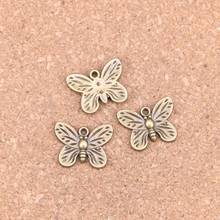 120 pçs encantos borboleta 13x17mm pingentes antigos, jóias de bronze do vintage, diy para pulseira colar 2024 - compre barato