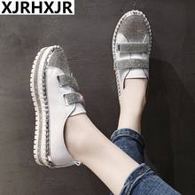 2021 Rhinestone Women Flats Leather Loafers Spring Women Casual Shoes Flat Comfortable Slip on Moccasins Zapatos Mujer 2024 - buy cheap