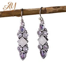 Anillos yuzuk Vintage Moonstone Water Drop Earrings For Women 925 Sterling Silver Ear Jewelry boucle d'oreille oorbelle 2024 - buy cheap